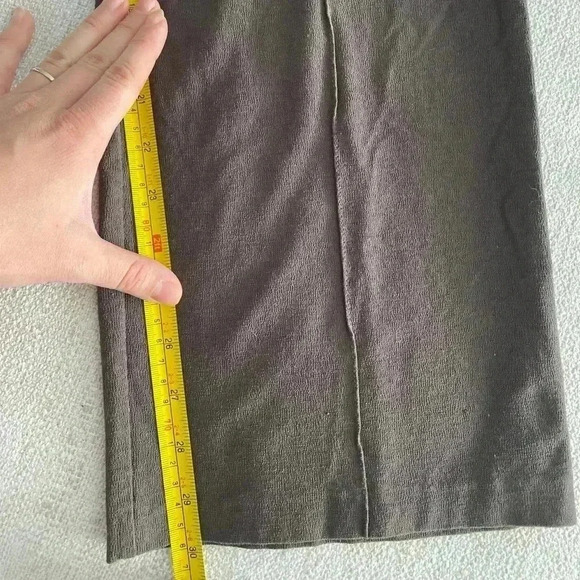 Eileen Fisher Stretch Crepe Pull On Taupe Brown Elastic Waist Pants Size Large L - Picture 8 of 9